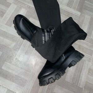 Black Chunky Sole Boots